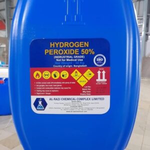 Hydrogen peroxide chemical solution for industrial water treatment, cleaning, bleaching and sanitation.